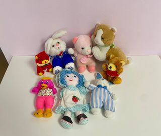 Lote de peluches y muñecos vintage