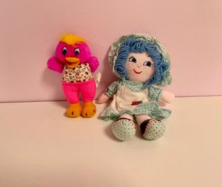 Lote de peluches y muñecos vintage