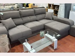 Sofá chaise longue con puffs. LIQUIDACION