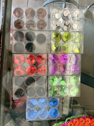 Tre confezioni Paillettes Rotonde Multicolore