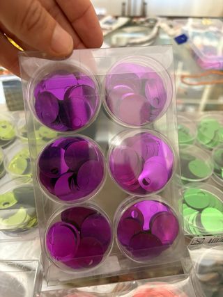 Tre confezioni Paillettes Rotonde Multicolore