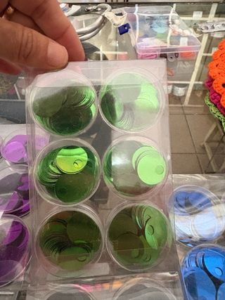 Tre confezioni Paillettes Rotonde Multicolore