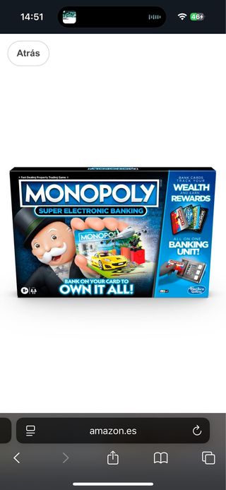 Monopoly Super Electronic Banking Juego
1 solo uso