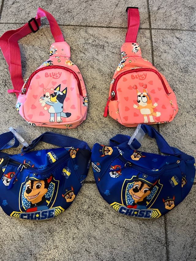 Bolsos infantiles Bluey y Paw Patrol