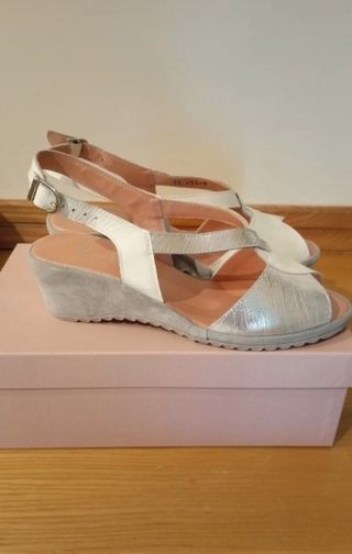 Sandali Katrin argento e bianche come nuove