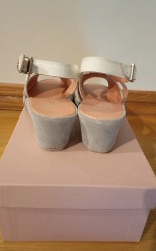 Sandali Katrin argento e bianche come nuove