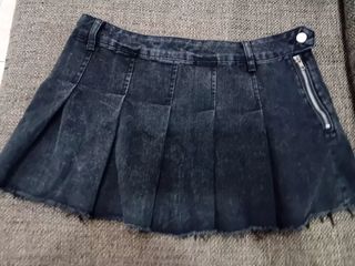 Falda mini Shein negra plisada