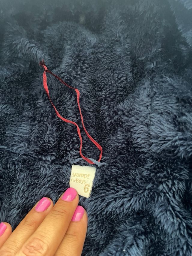 Chaqueta niño azul con capucha abrigada