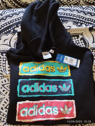 Sudadera Adidas Negra Multicolor