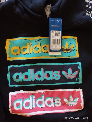 Sudadera Adidas Negra Multicolor