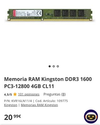 Kingston 8GB DDR3 RAM
