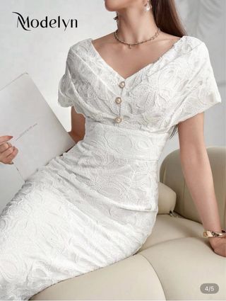 Vestido blanco encaje talla M