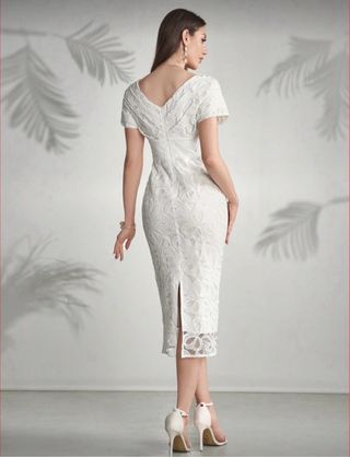 Vestido blanco encaje talla M