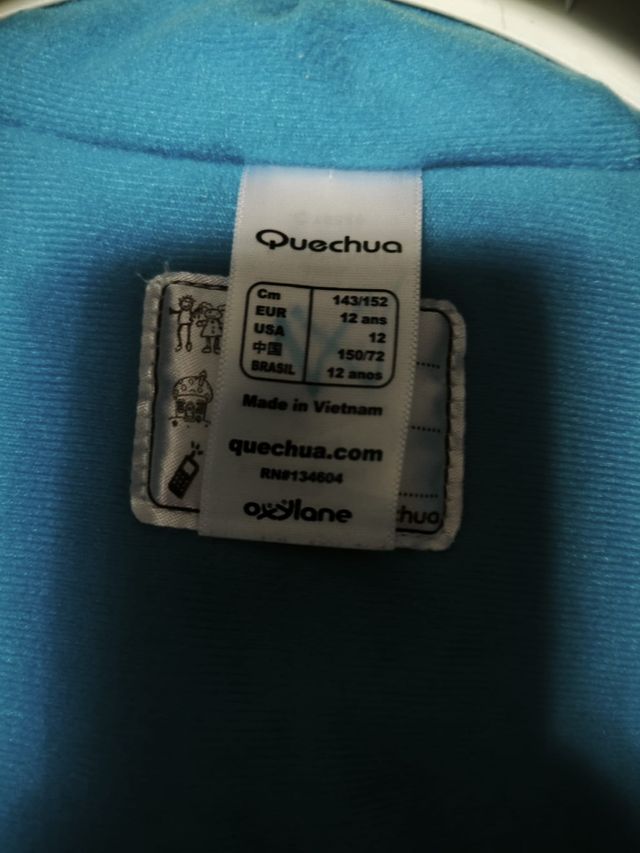 Giubbino Quechua nero decathlon