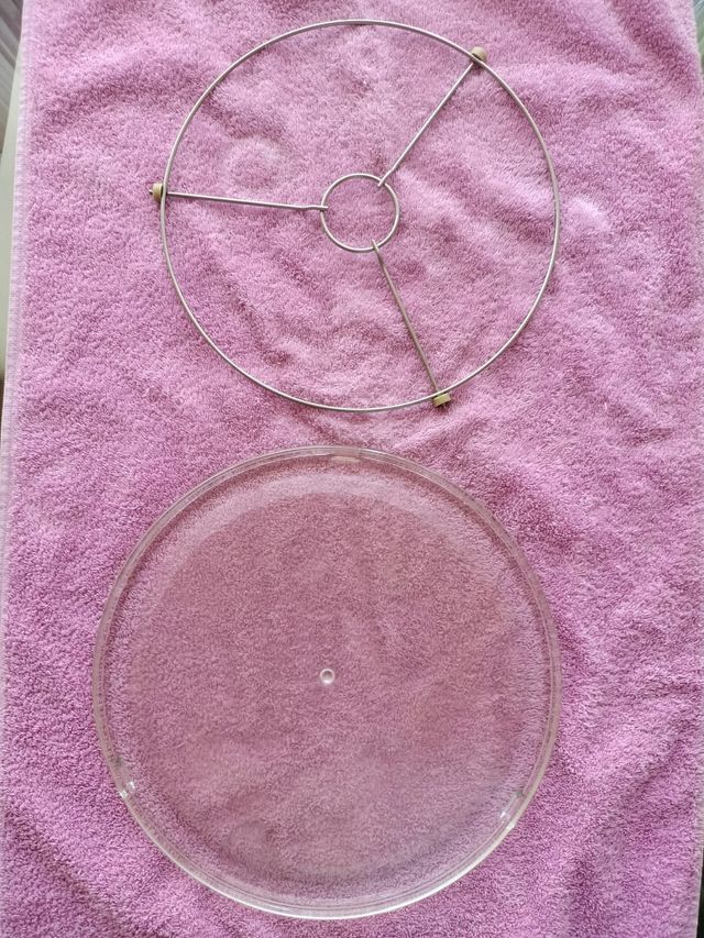 Plato y aro giratorio microondas