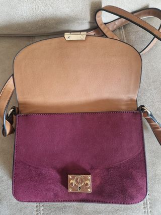 Bolso Parfois doble cara marrón y morado