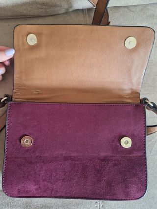 Bolso Parfois doble cara marrón y morado