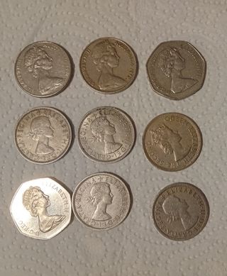 9 Monete Regina Elisabetta II