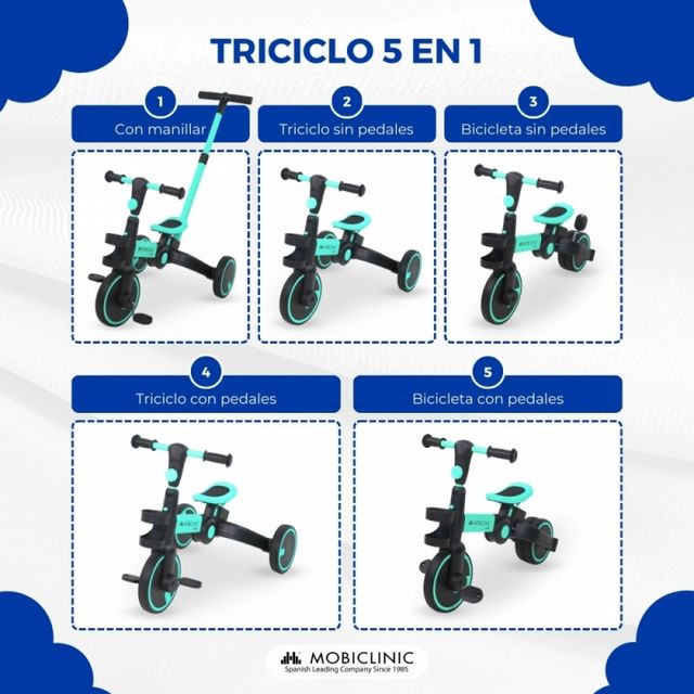 Triciclo multifunzione 5 in 1