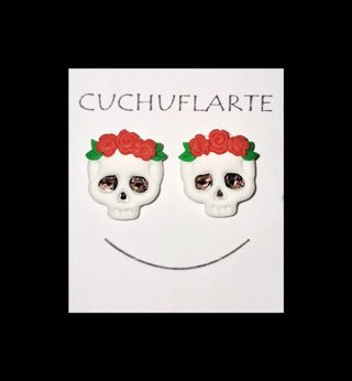 Pendientes Catrina Fimo