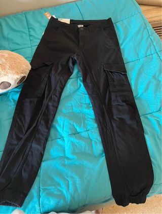 Pantalón Cargo Hombre Negro