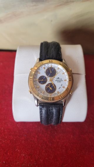 Reloj Lotus Cronógrafo Alarma Oro y Negro