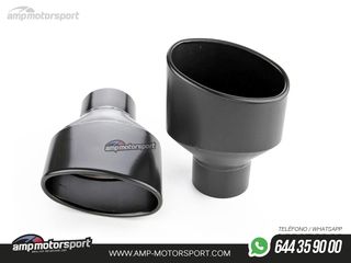 KIT COLAS DE ESCAPE TIPO RS4 / RS6 IZQUIERDA Y DERECHA NEGRAS