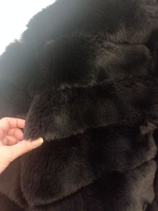 Abrigo peluche negro nuevo