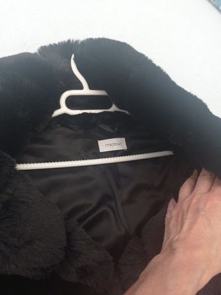 Abrigo peluche negro nuevo
