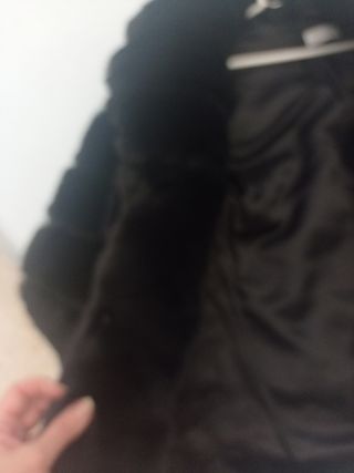 Abrigo peluche negro nuevo