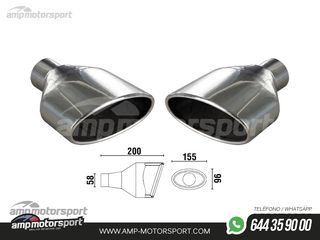 KIT COLAS DE ESCAPE TIPO RS4 / RS6 IZQUIERDA Y DERECHA