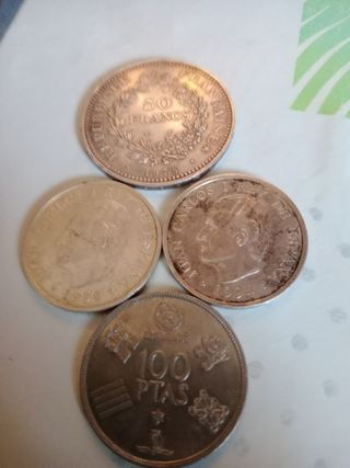 Lote de 4 monedas antiguas