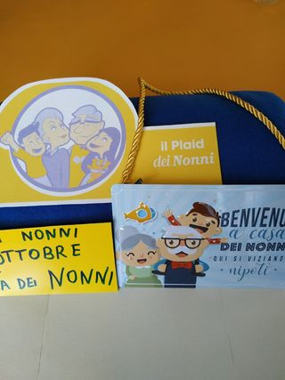 Auguri nonni n.1 plaid +n.1 targhetta