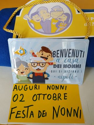 Auguri nonni n.1 plaid +n.1 targhetta