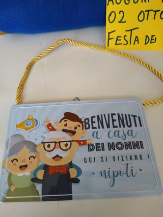 Auguri nonni n.1 plaid +n.1 targhetta