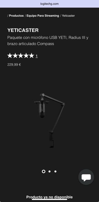 Micrófono Blue Yeti + Radius III + Brazo Compass