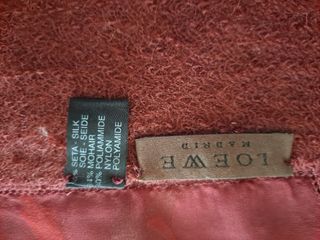 Pañuelo Loewe Seda y Cashmere Burdeos