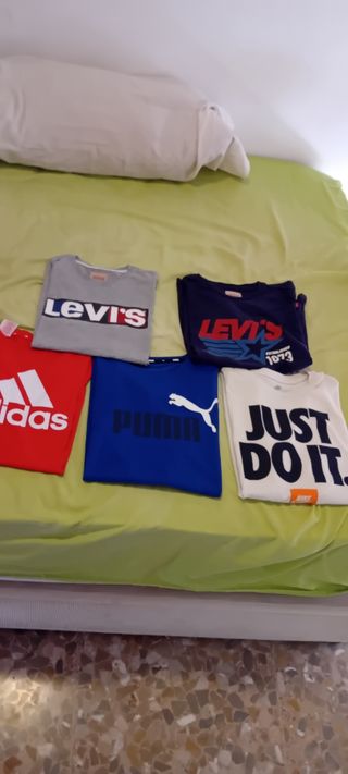 Lote de camisetas de marca para adolescente 