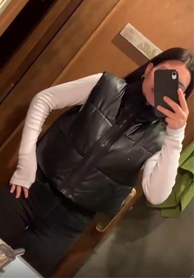 Chaleco acolchado negro Zara