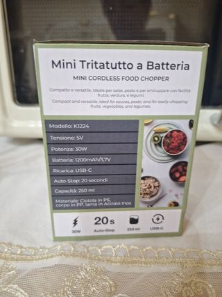 Mini trita tutto a Batteria MXO