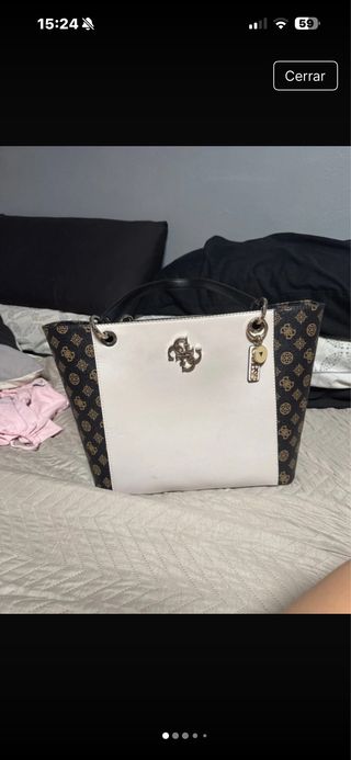 Bolso Guess rosa y marrón