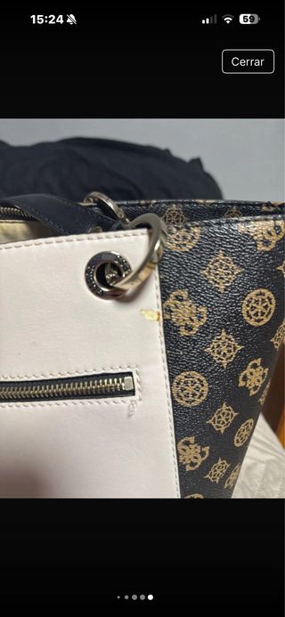 Bolso Guess rosa y marrón
