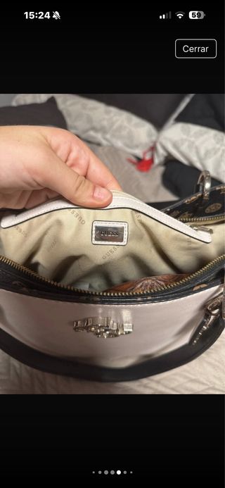Bolso Guess rosa y marrón