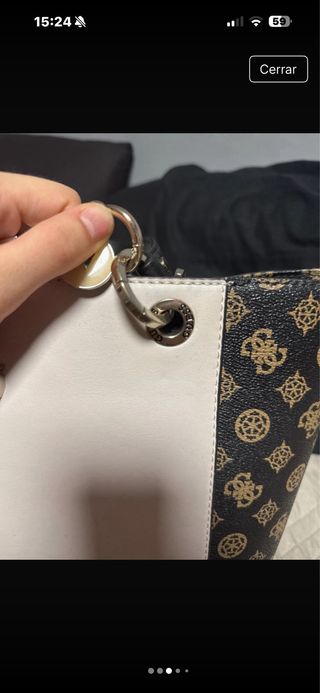 Bolso Guess rosa y marrón