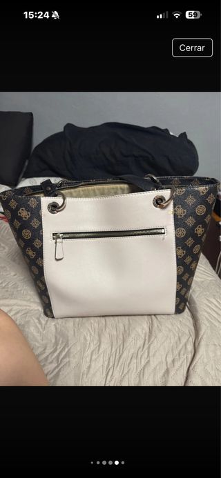 Bolso Guess rosa y marrón