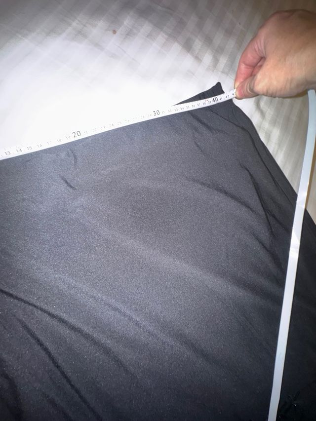 Falda larga negra brillante talla XXL