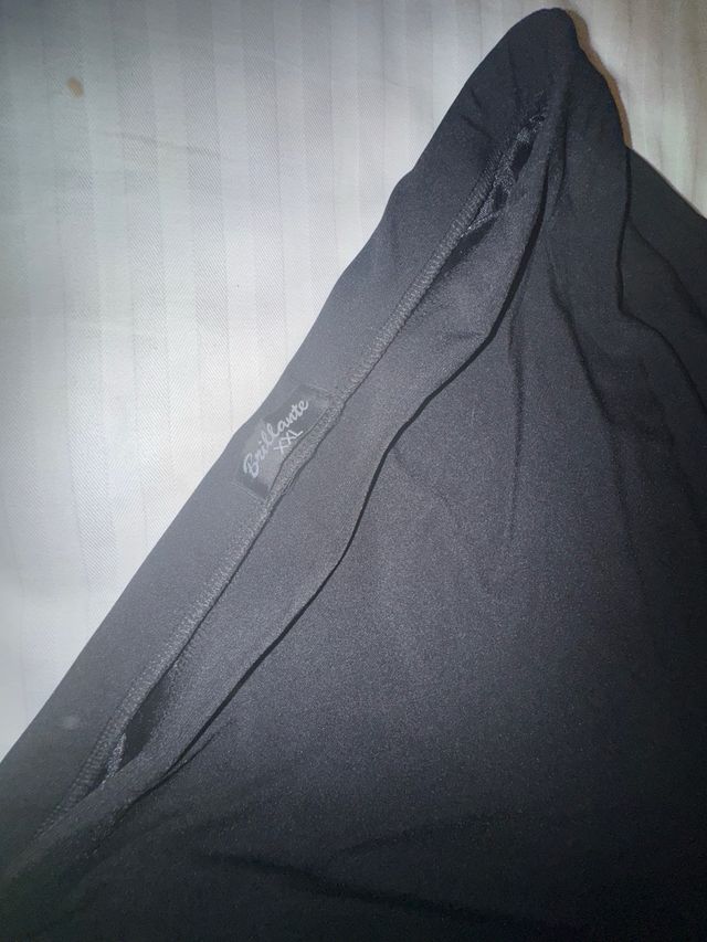 Falda larga negra brillante talla XXL