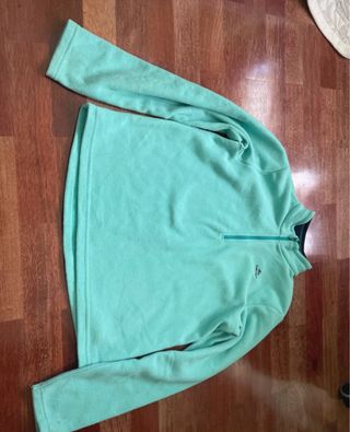 Forro polar verde azulado