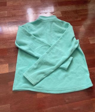 Forro polar verde azulado