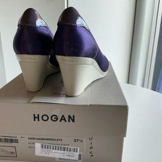 Décolleté Hogan Tela e Vernice Viola Tg 37.5